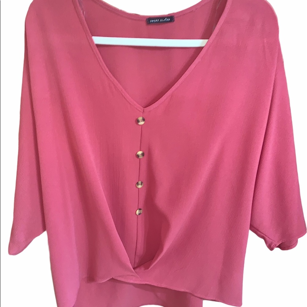 Sweet Claire’s Red Button Blouse